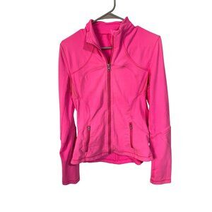 Lululemon Pink Define Zip-Up Jacket Womens Size 8  Cotton/Spandex Fitted Athleti